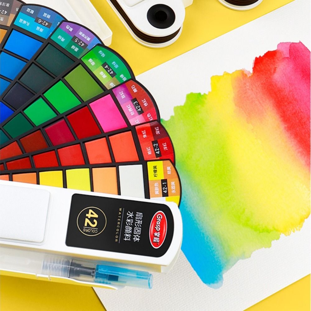 Folding Watercolor Paint Set 1 - Watercolor Paint Set Solid Pigment review and price