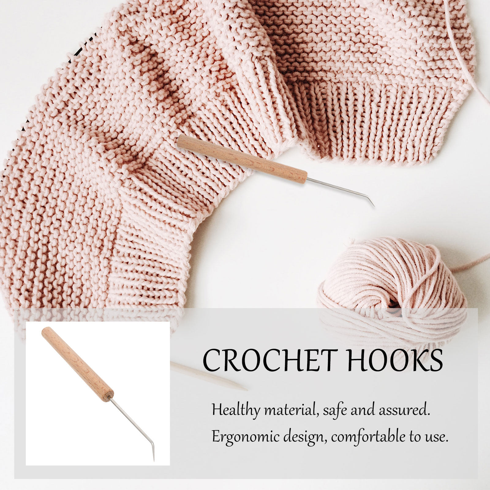1Pcs Exquisite Wood Handle Cro - Wooden Crochet Hooks Ergonomic Handle review and price
